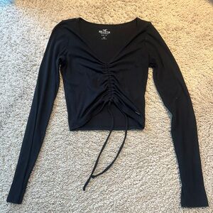 Hollister cinched black long sleeve